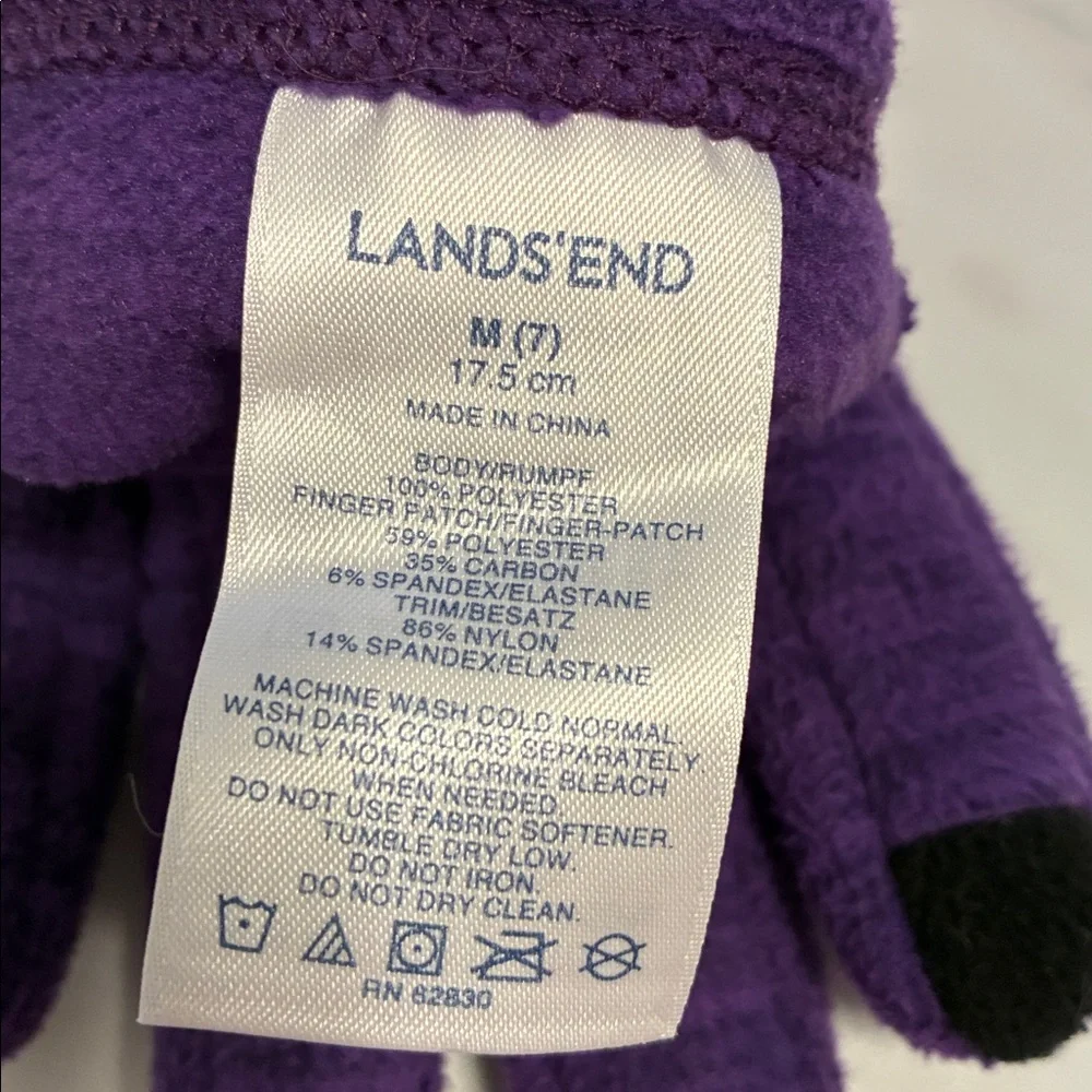 Lands' End Vibrant Purple Knit Gloves